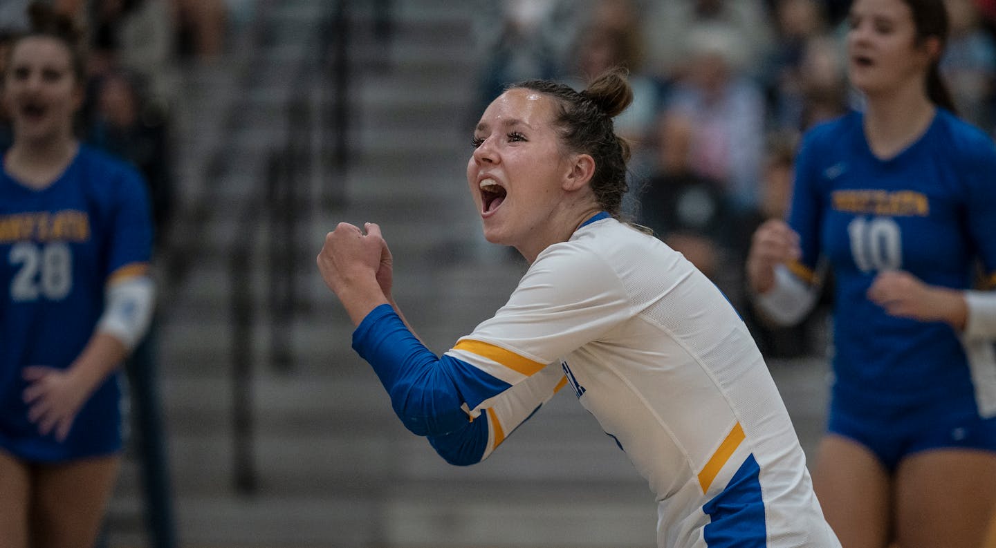 Profile on Wayzata's libero Ella Voegele.] Jerry Holt •Jerry.Holt@startribune.com