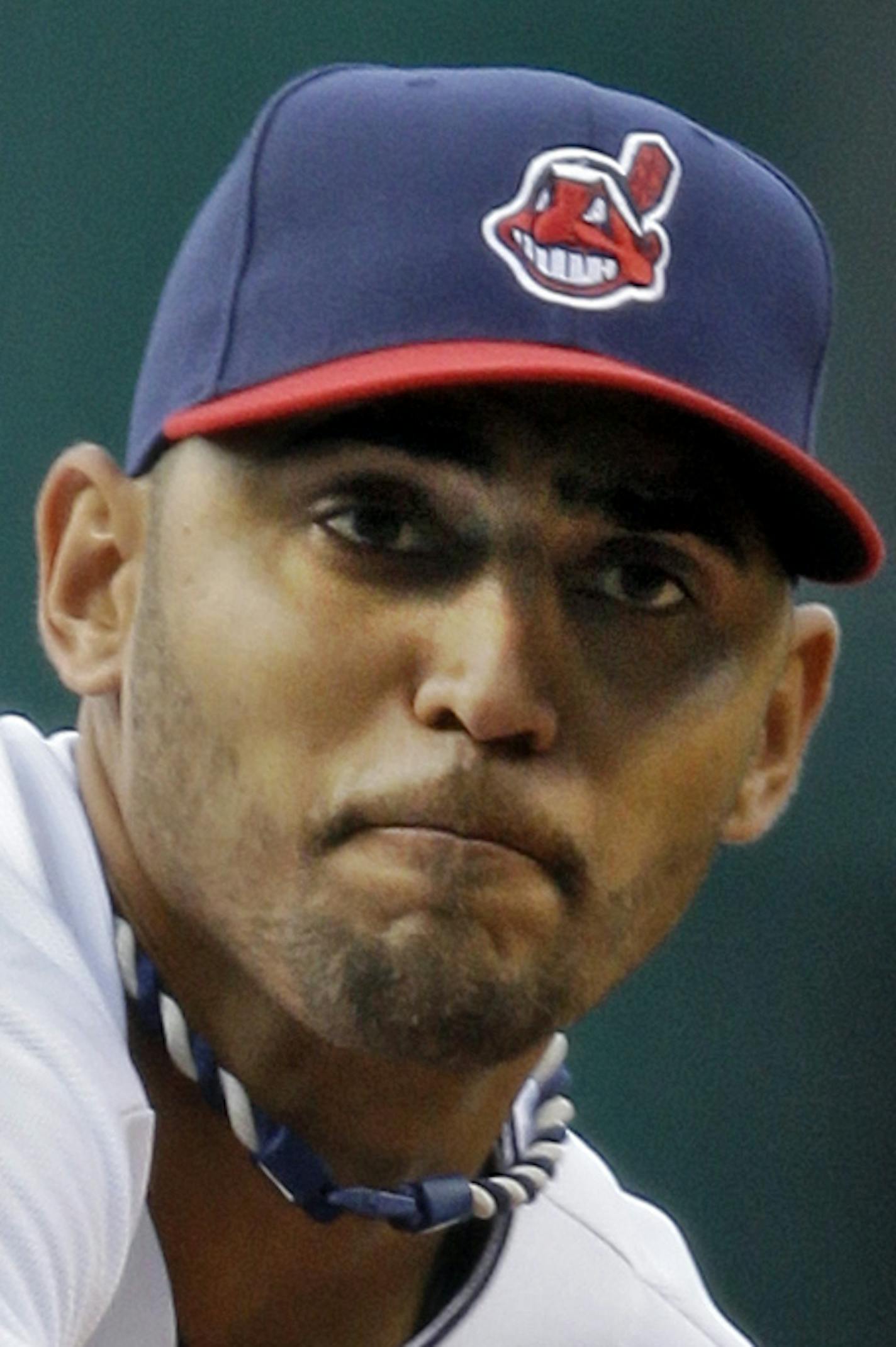 Cleveland Indians starting pitcher Danny Salazar delivers against the Detroit Tigers in the first inning of a baseball game Wednesday, Aug. 7, 2013, in Cleveland. (AP Photo/Mark Duncan)