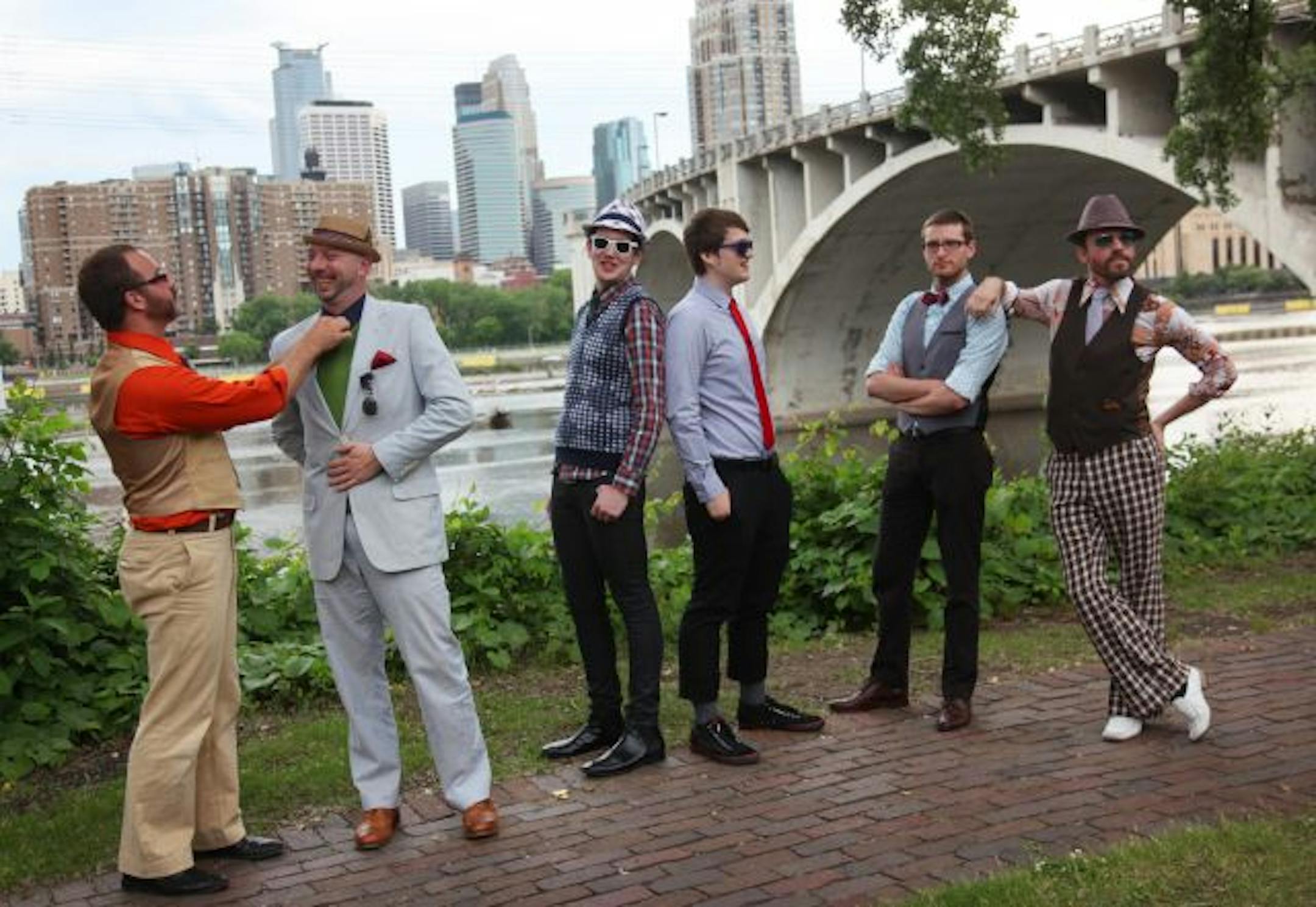 Along with the "Summer of Dresses," a group of men have vowed to make this their "Summer of Dapper." From left, the dressed-up dudes are: Paul Wichser, Kurt Schmidt, John Wallace, Jared May, Chris DuCharme and Joshua Jorenby.