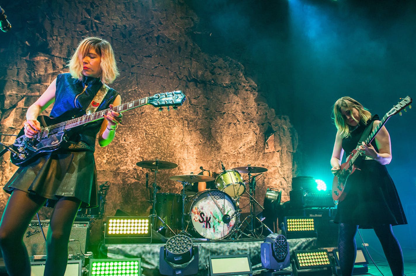 Carrie Brownstein, left, and Corin Tucker on tour in 2015 after Sleater-Kinney returned from a decade-long hiatus.