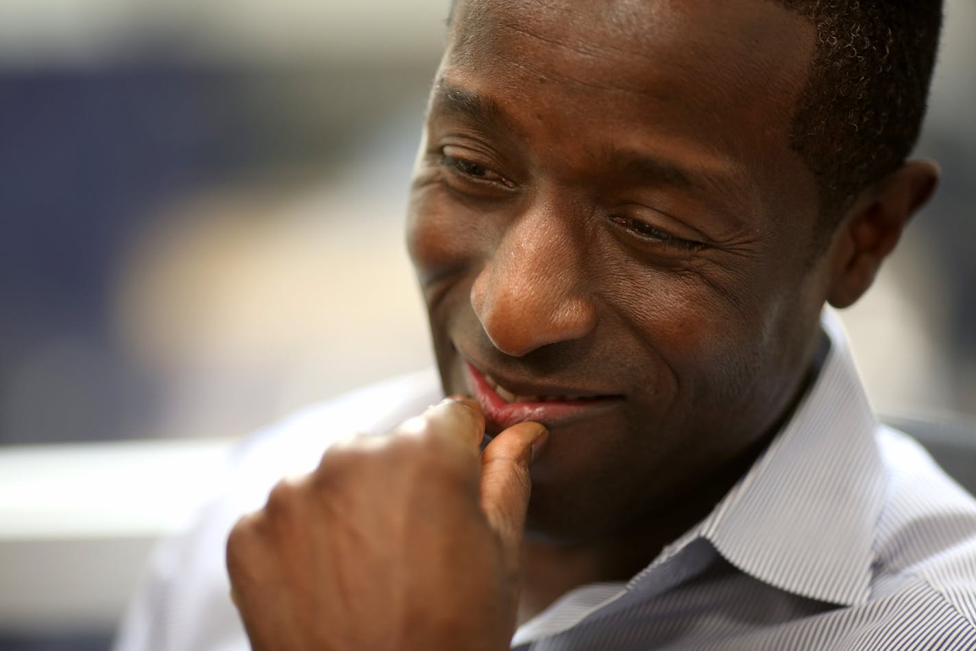 Wolves general manager Milt Newton in his office in the practice facility. ] (KYNDELL HARKNESS/STAR TRIBUNE) kyndell.harkness@startribune.com Wolves general manager Milt Newton at the Mayo Clinic building in Minneapolis Min., Tuesday December 8 2015.