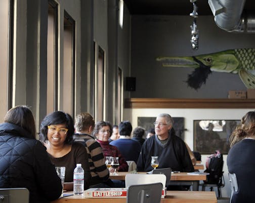 Patrons had beers at in Northeast Minneapolis. ] CARLOS GONZALEZ cgonzalez@startribune.com - March 14, 2013, Big Three northeast taprooms in Minneapolis, Indeed, 612 Brew, Dangerous Man ORG XMIT: MIN1303151017370525