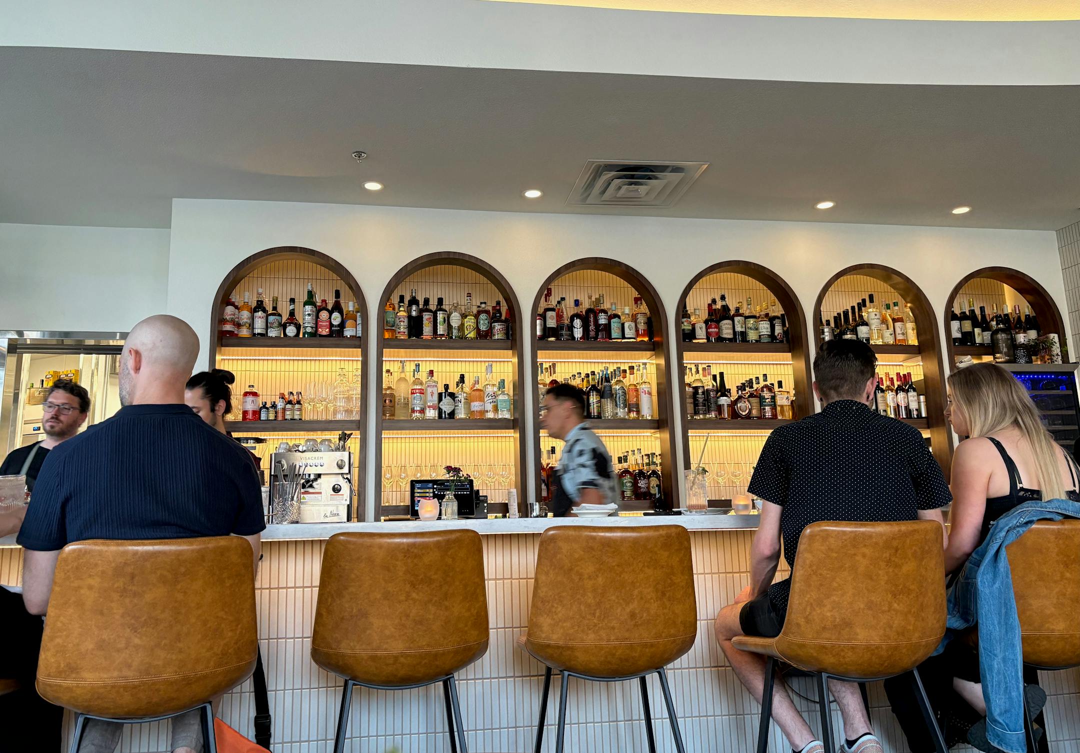 Behind the bar at Liliana, Woodbury's new Italian restaurant.
