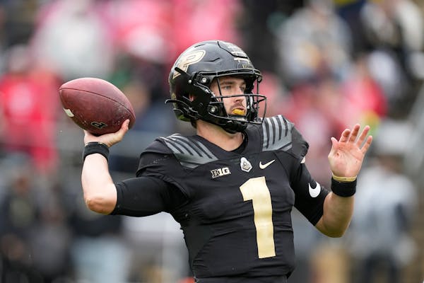 Purdue’s Hudson Card has been one of the Big Ten West’s most effective quarterbacks this season.