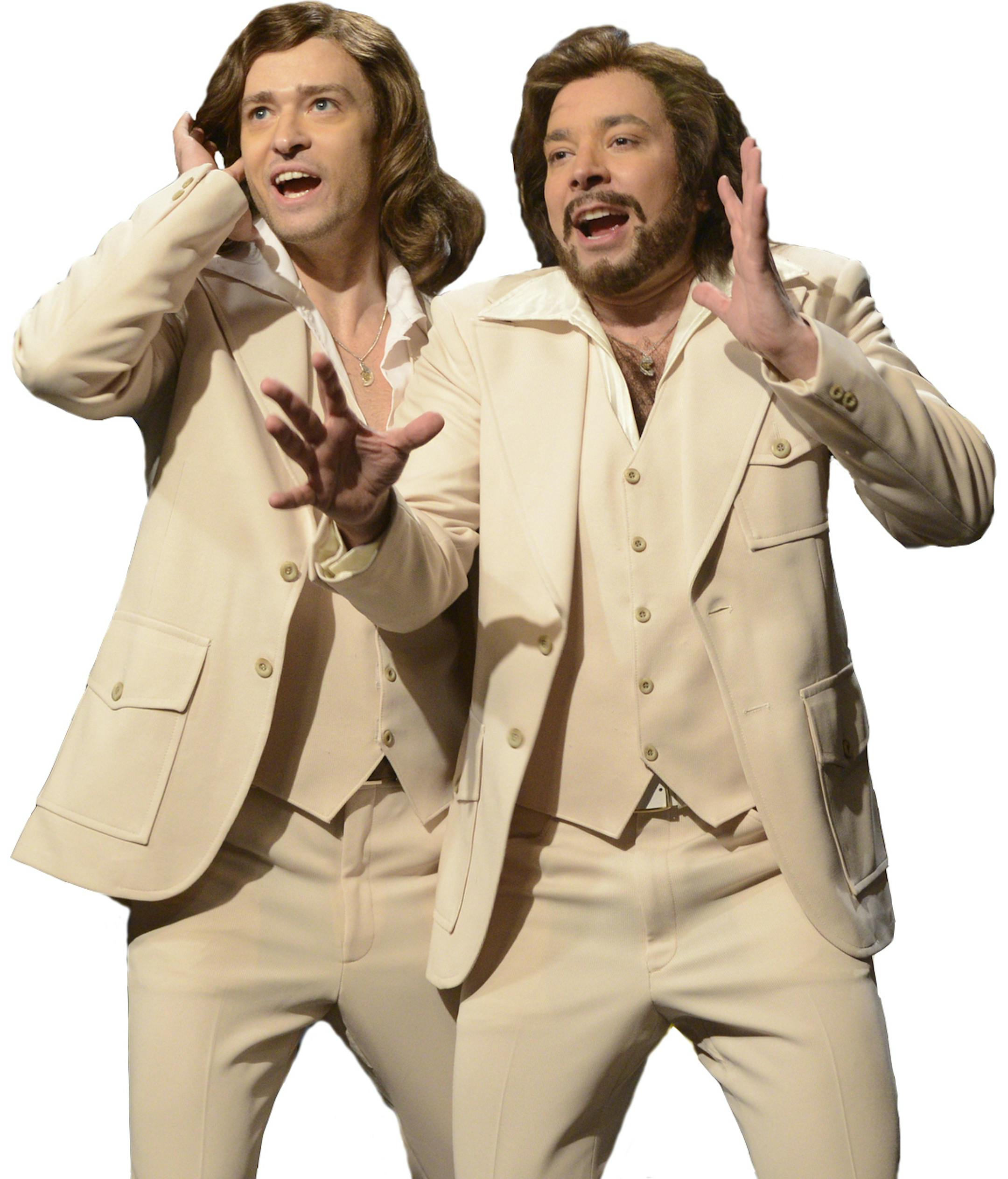 SATURDAY NIGHT LIVE -- Jimmy Fallon/Justin Timberlake Episode 1651 -- Pictured: (l-r) Justin Timberlake, Jimmy Fallon -- (Photo by: Dana Edelson/NBC) ORG XMIT: Season:39