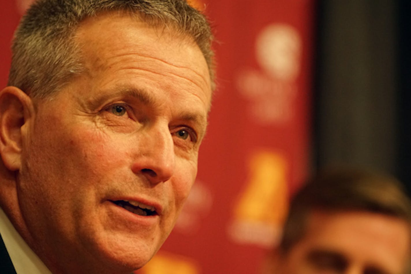 Don Lucia, U of M Gophers hockey head coach, announced his retirement from the program at a press conference with Athletic Director Mark Coyle.]Men's hockey coach Don Luicia of the University of Minnesota met with his players as his tenure is coming to an end.Richard Tsong-Taatarii•rtsong-taatarii@startribune.com