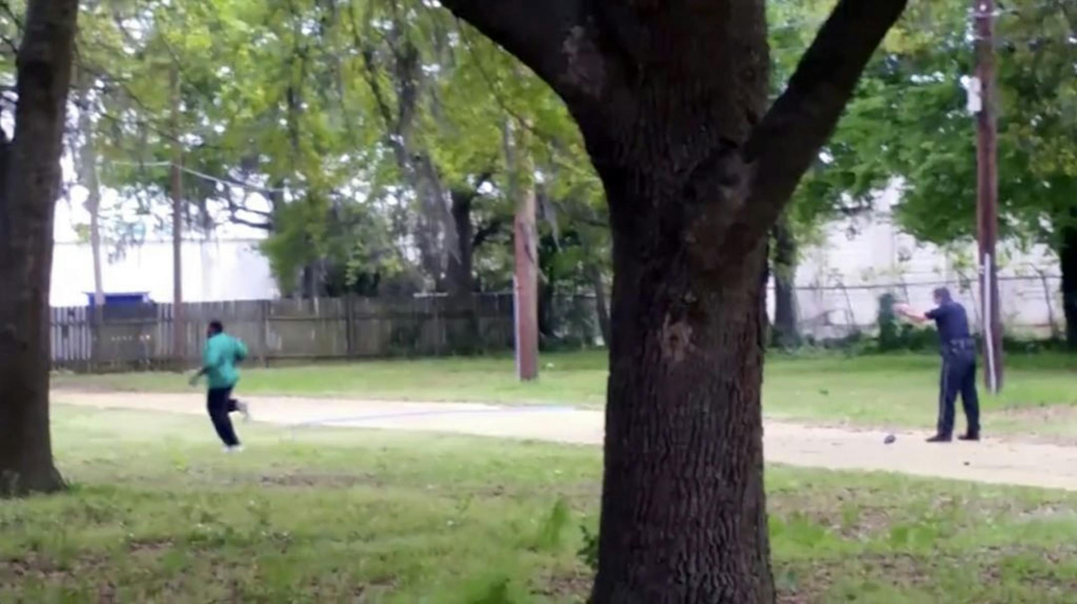 In this image from video, Walter Scott is shot by police officer Michael Thomas Slager in Charleston, S.C., on April 4, 2015.