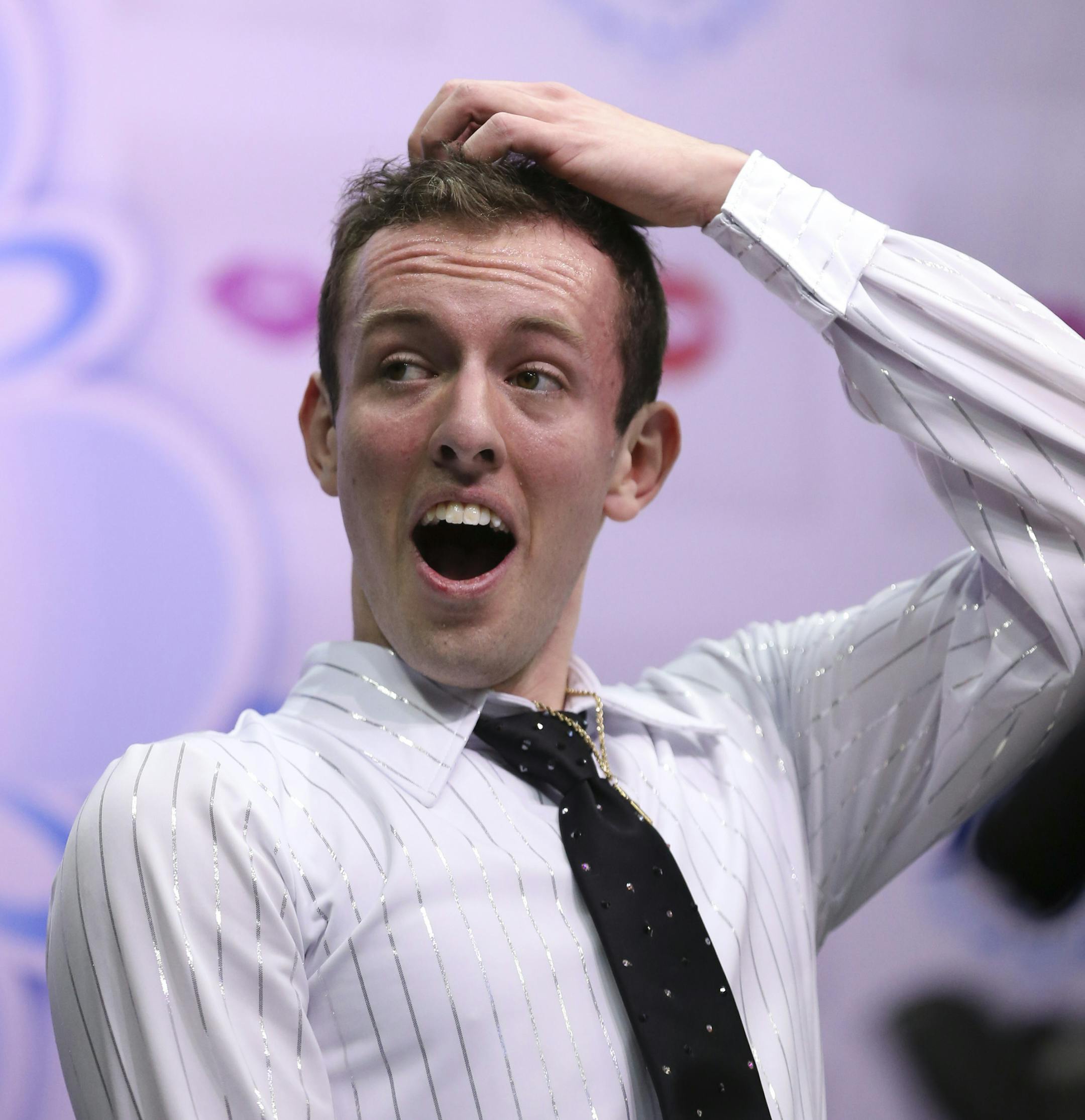 Daniel Kulenkamp of Mahtomedi received a total score of 187.34, good for a temporary spot in first place Sunday at Xcel Energy Center.