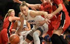 Hopkins guard Paige Bueckers controlled the ball against Stillwater in March when her team won the Class 4A tournament.