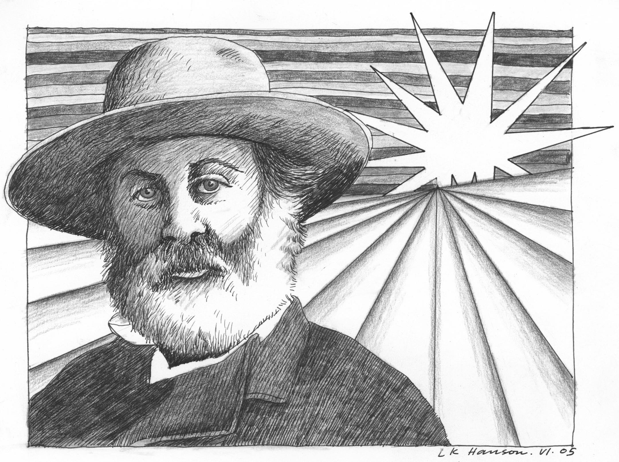 Walt Whitman, poet. Illustration art by Star Tribune artist L.K. Hanson. ORG XMIT: MIN2015102710514824