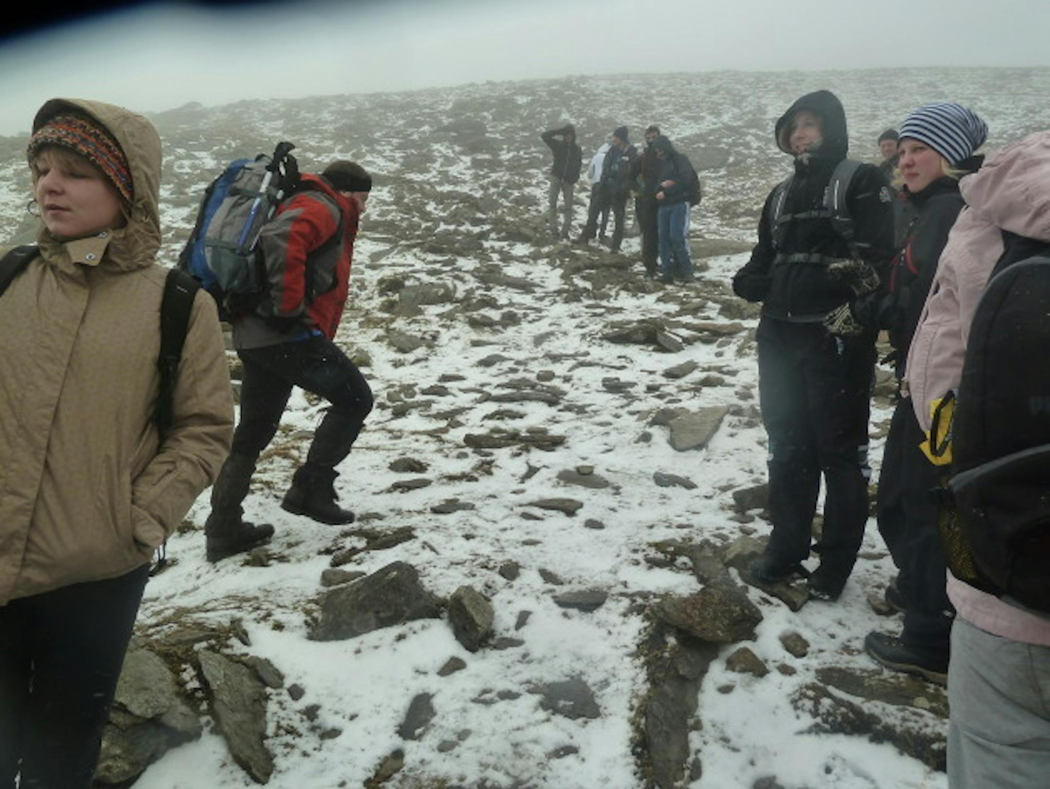 The chaos that ensued once it became snowy, rocky, AND slippery