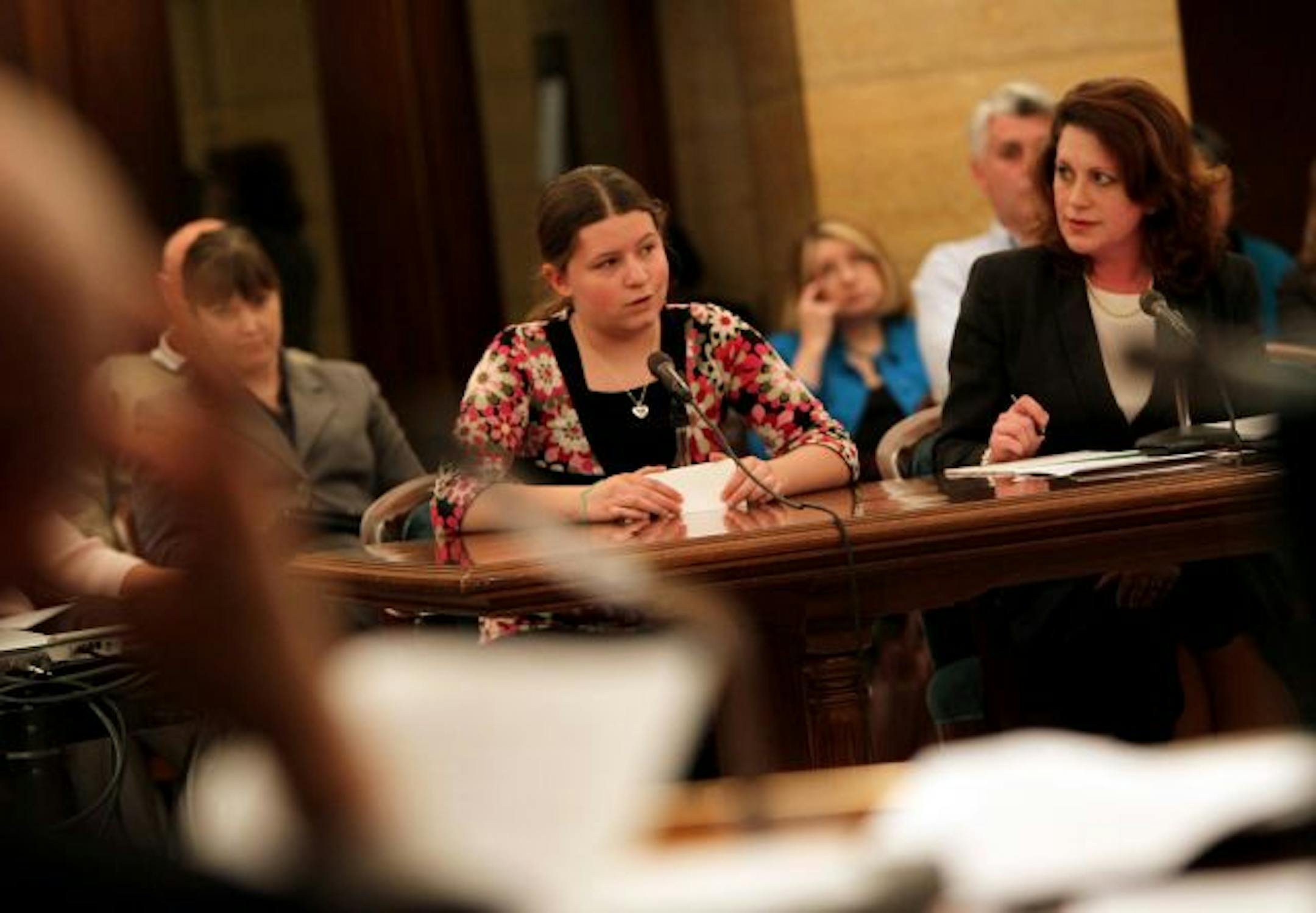 Kayla Meyer testified: "I do not want what I am going through to happen to any other student athlete…"