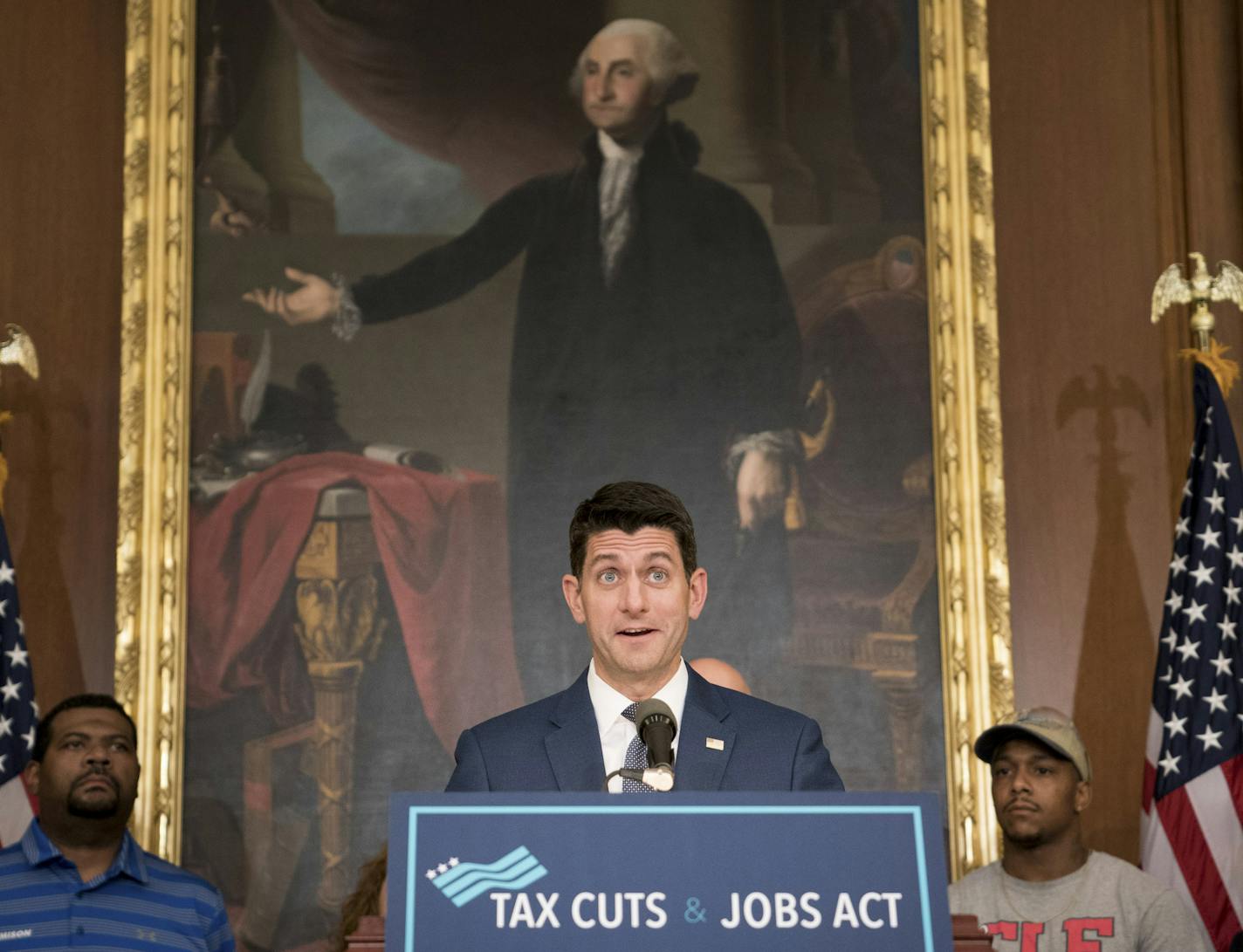 House Speaker Paul Ryan (R-Wis.) speaks at a news conference to mark the six month anniversary of the tax reform bill, on Capitol Hill in Washington, June 20, 2018. (Erin Schaff/The New York Times)