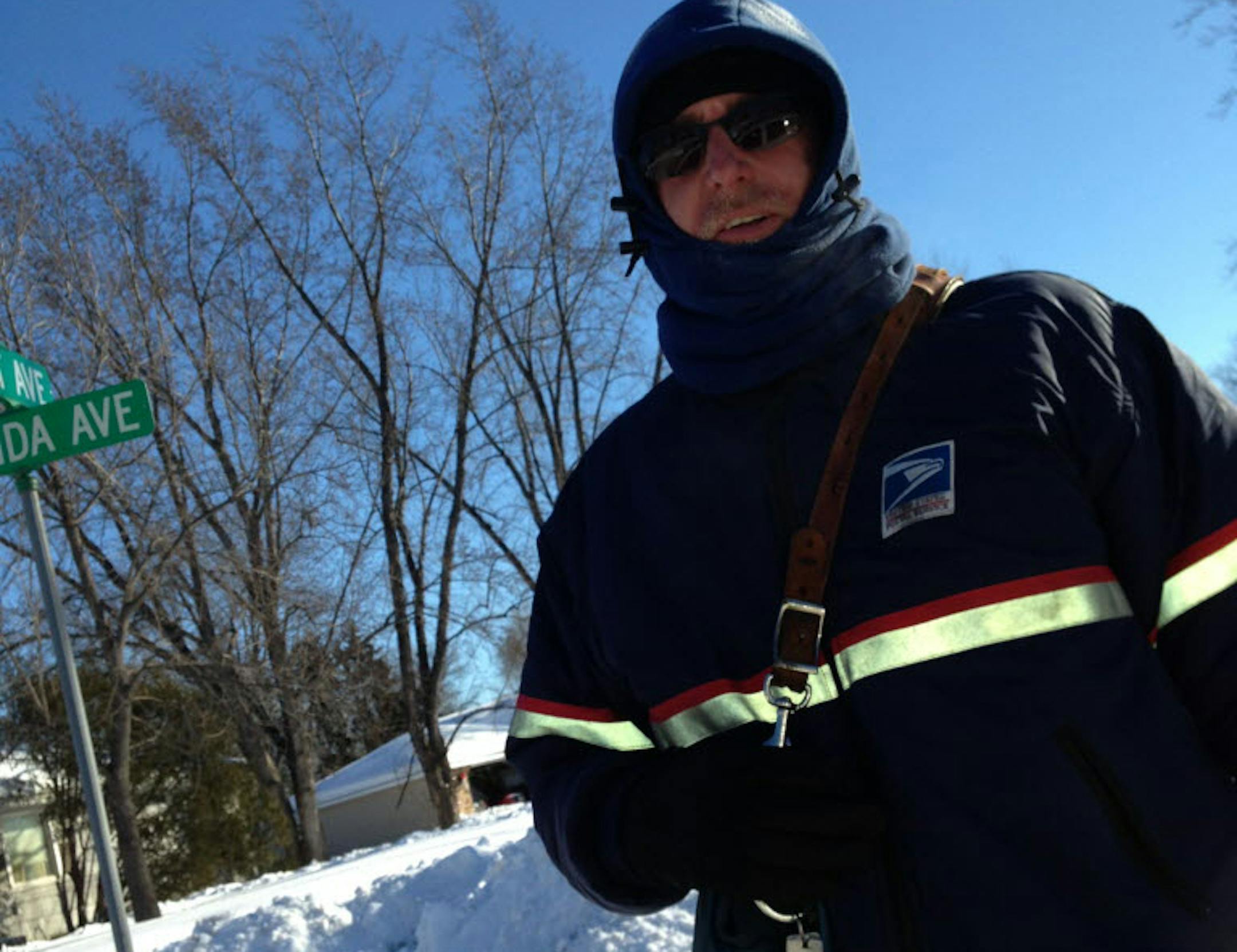Don Albee has delivered the mail, windchill or heat, for 15 years. He likes it.