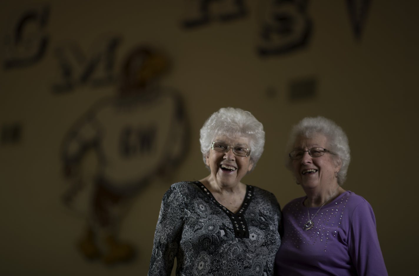 Portrait of Mae Gross 97 left and Beulah Ankeny 99, they were part of the record-setting Grand Meadow girls' basketball teams of 1929-39, which won 94 consecutive games Thursday July 12, 2018 in Grand Meadow , MN. ] JERRY HOLT &#xef; jerry.holt@startribune.com