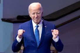 President Joe Biden attends a church service at Mt. Airy Church of God in Christ, Sunday, July 7, 2024, in Philadelphia.