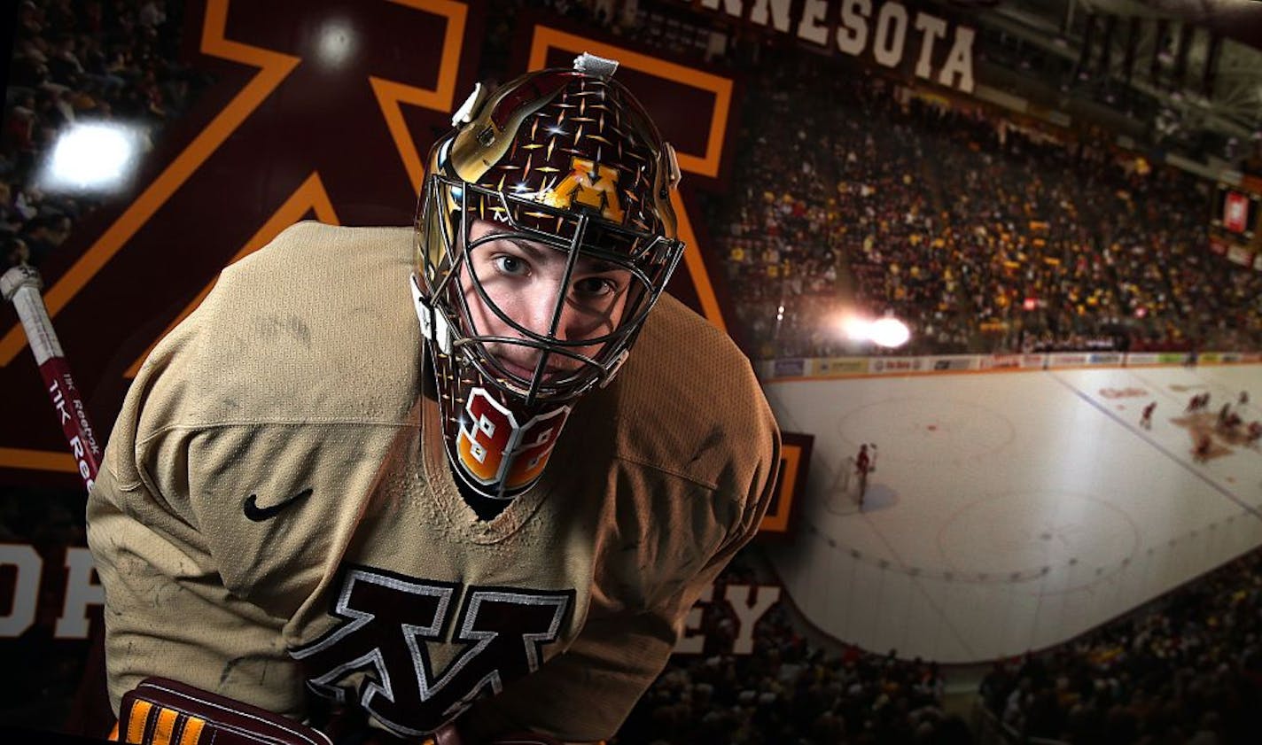 Minnesota freshman goaltender Adam Wilcox.