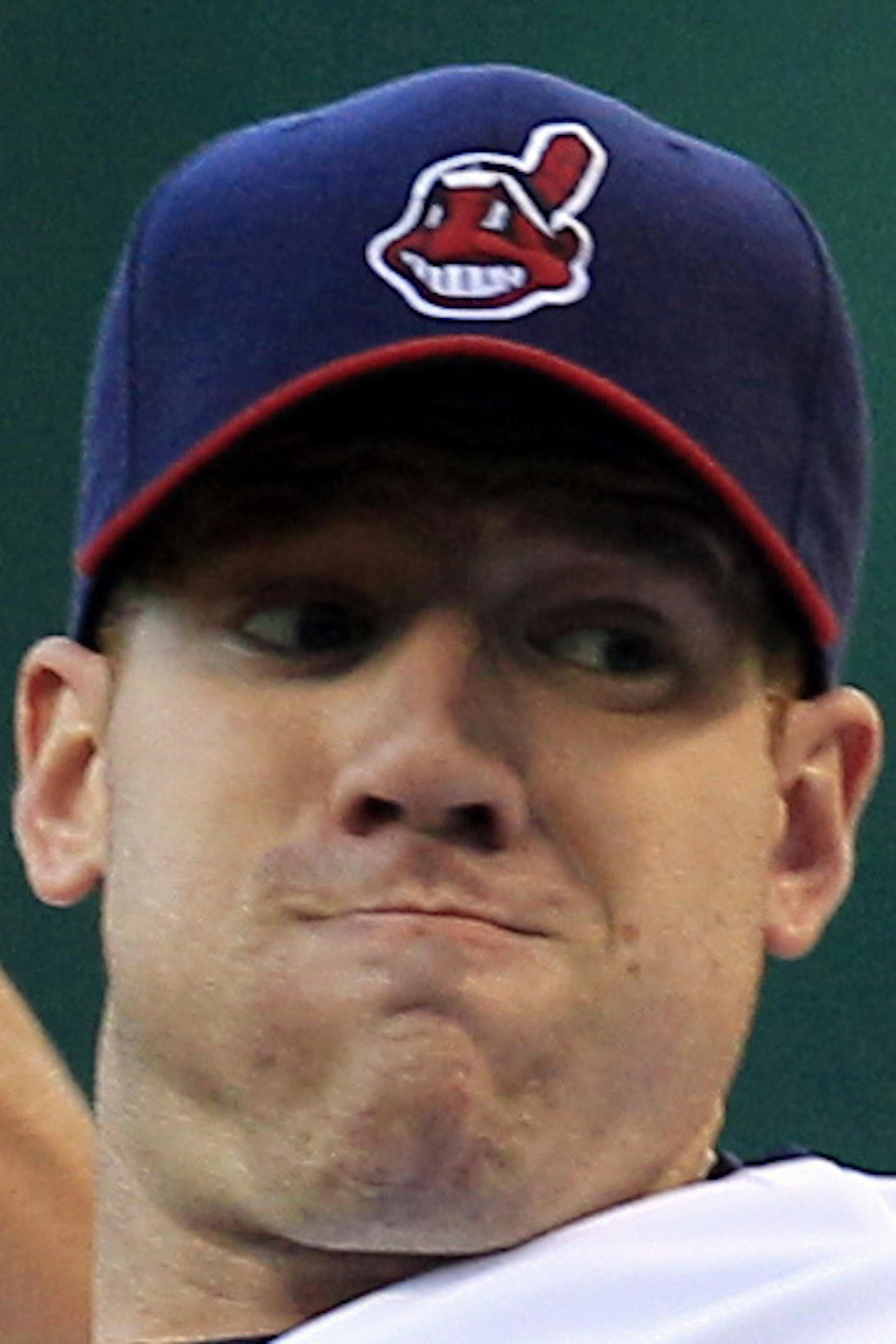 Cleveland Indians starting pitcher Zach McAllister delivers in the first inning of a baseball game against the Minnesota Twins, Monday, Aug. 6, 2012, in Cleveland. (AP Photo/Tony Dejak) ORG XMIT: MIN2013081323312386