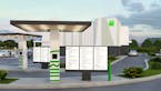 Shake Shack enters the drive-thru business with a two-lane design, shown in a rendering, at a new location opening next week in Maple Grove.