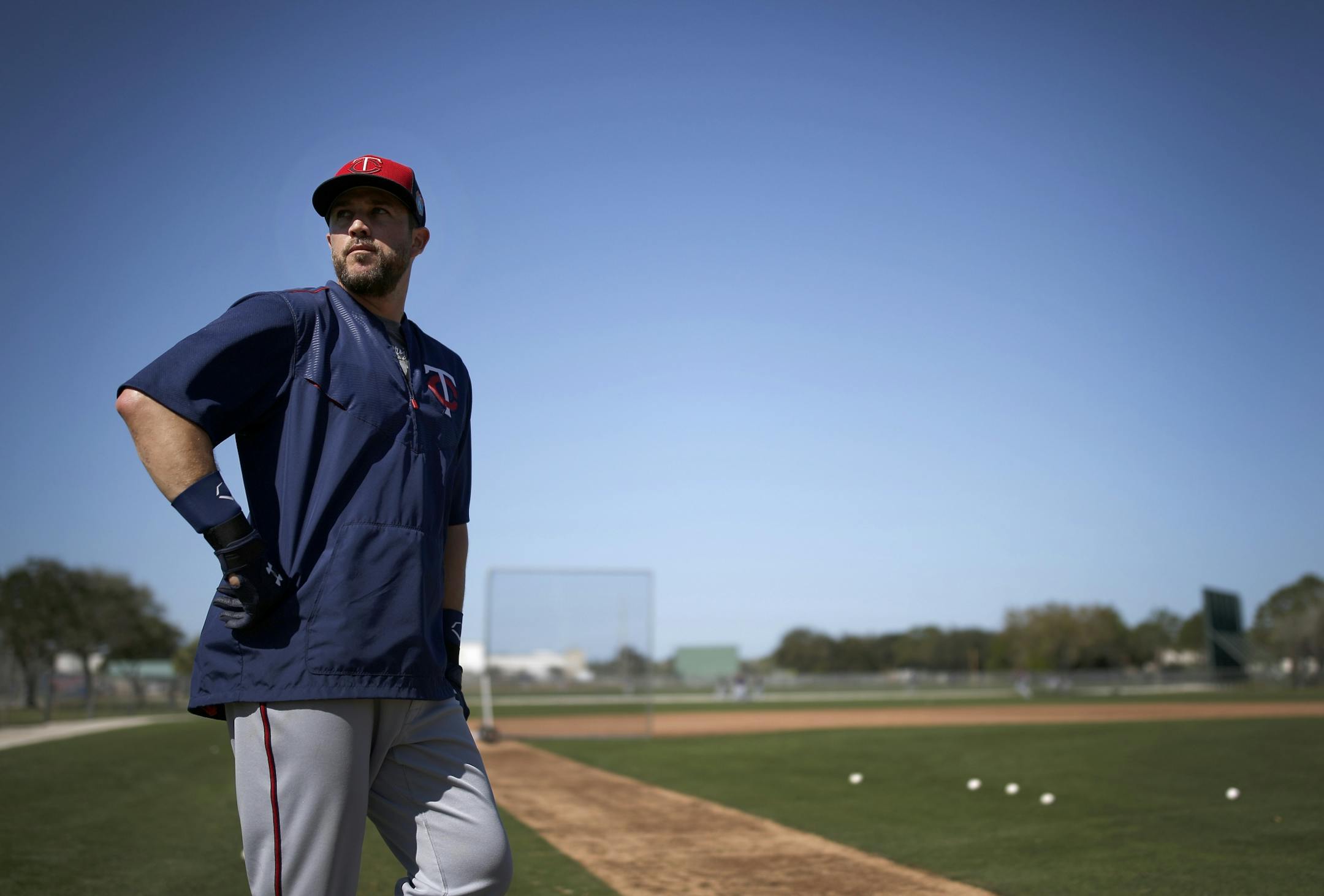 Minnesota Twins Trevor Plouffe during practice on Sunday.