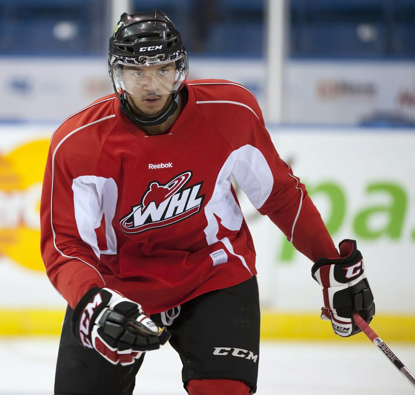 Portland Winterhawks defenseman Seth Jones skates during practice for the junior hockey Memorial Cup in Saskatoon, Saskatchewan, on Thursday, May 16, 2013. (AP Photo/The Canadian Press, Liam Richards) ORG XMIT: LDR120