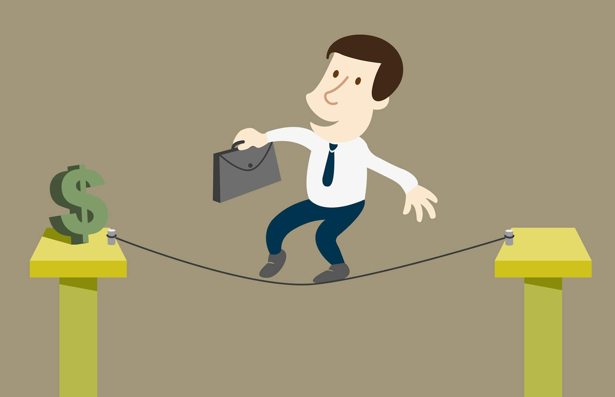 istockphoto.com Business man to risk for money