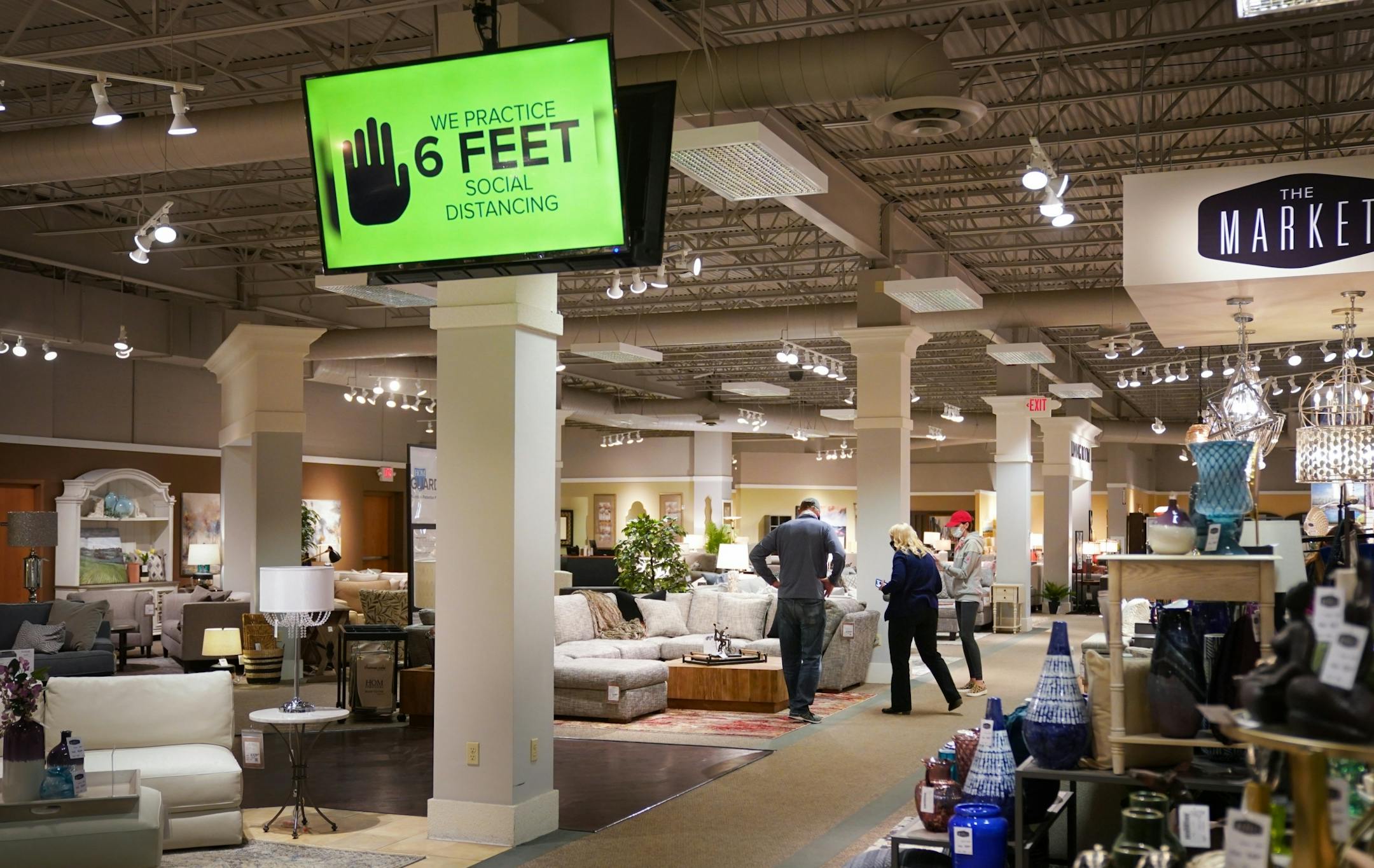 Theresa Schrader worked with Liz and Kyle Meyers in the Lakeville HOM Furniture store. Liz and Kyle just relocated to Minneapolis from out of state and needed to furnish their new home. HOM furniture allows customers to shop by appointment only.