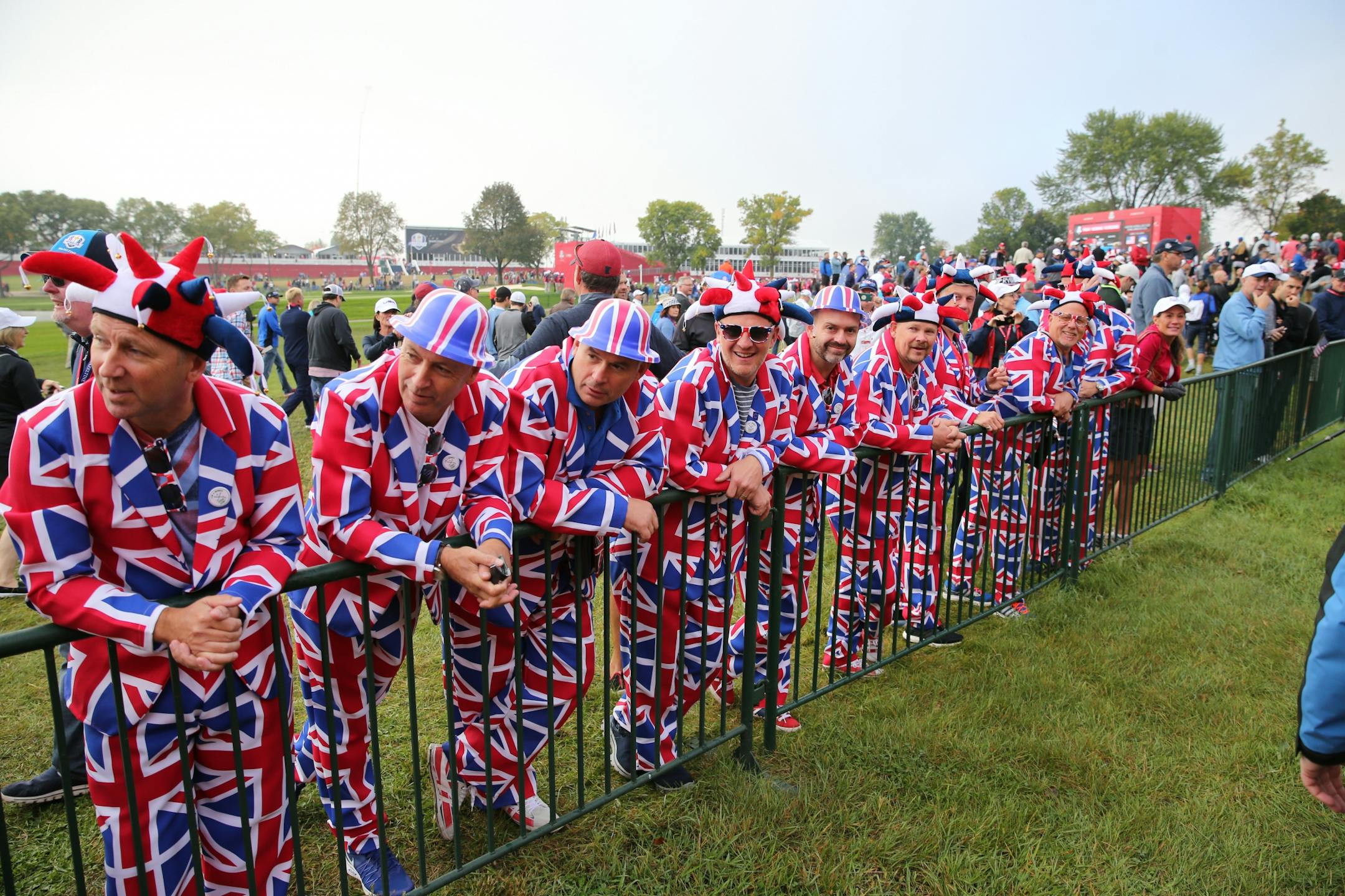 The 2016 Ryder Cup, Friday morning play at Hazeltine National Golf Club in Chaska, Minnesota, with foursomes competition.