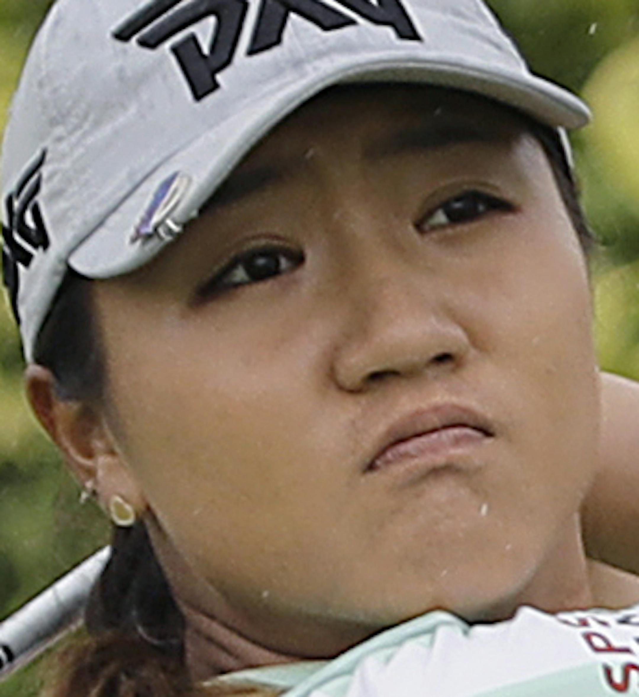 Lydia Ko of New Zealand tees off on the 6th hole during the HSBC Women's Champions golf tournament held at Sentosa Golf Club's Tanjong course on Friday, March 3, 2017, in Singapore. (AP Photo/Wong Maye-E) ORG XMIT: SIN107