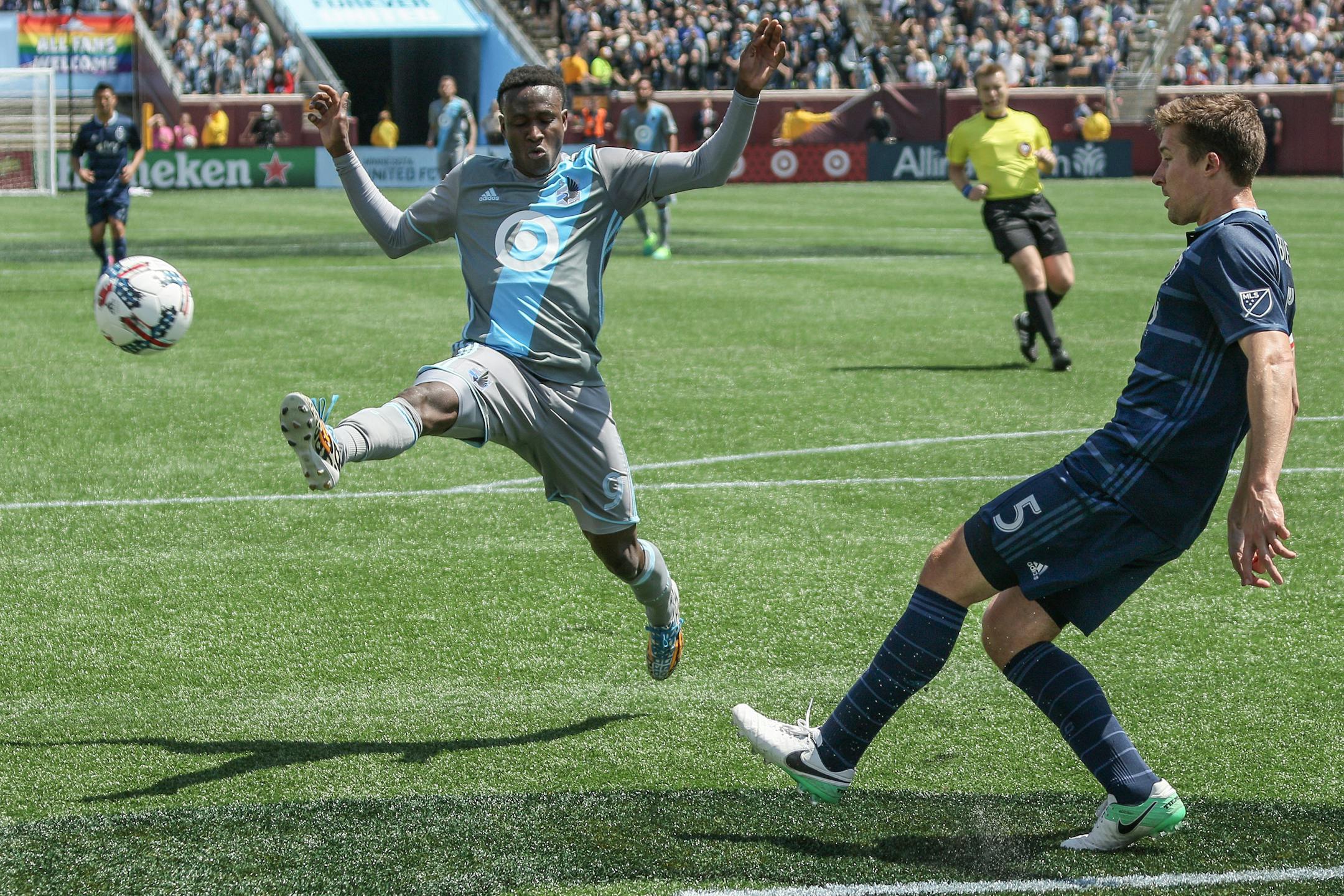 Minnesota United forward Abu Danladi, in May.