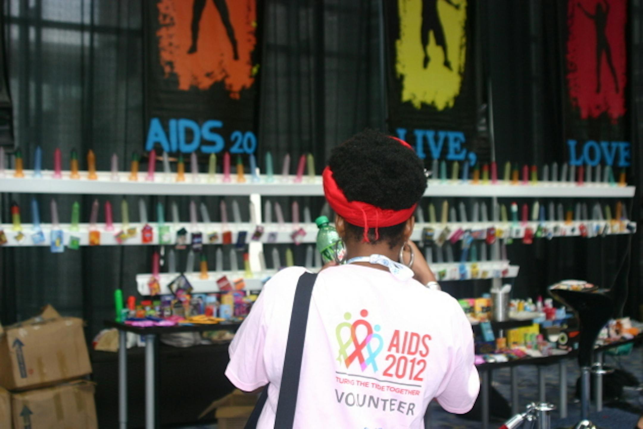 Condomize! stage at the XIX International AIDS Conference in Washington, D.C. Daniela Hernandez.