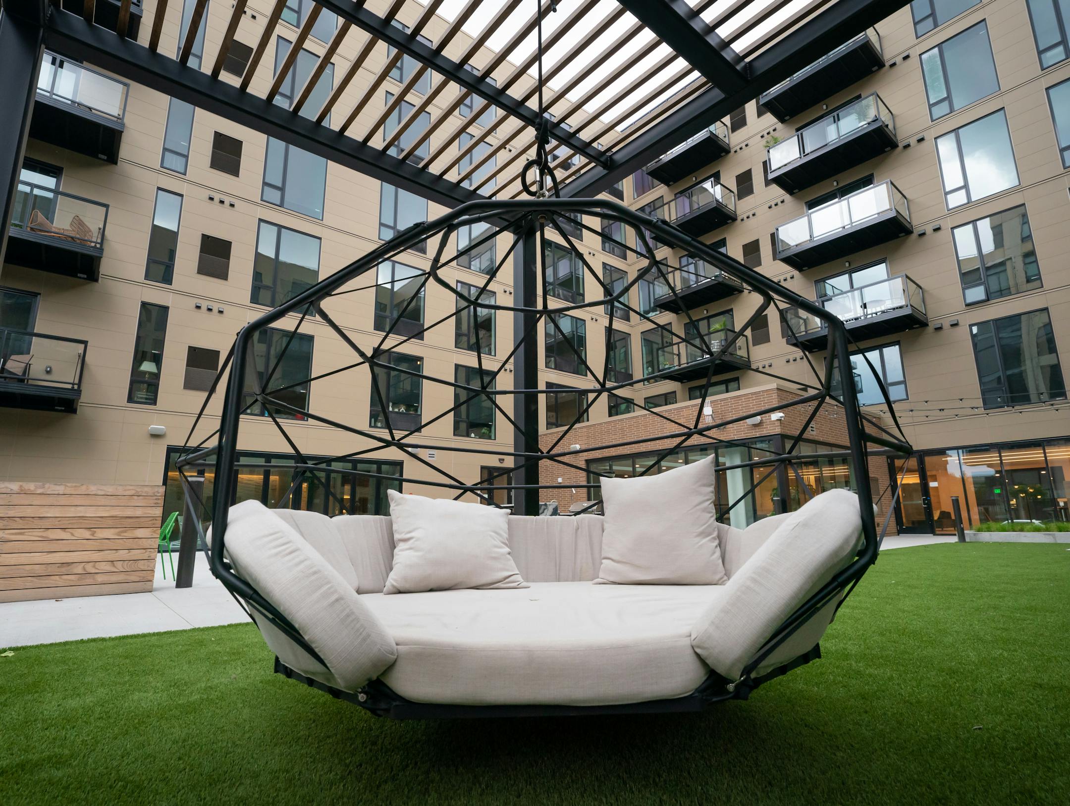 Viridium means "green" in Latin and has an eco/wellness vibe; plant walls in the lobby reinforce the theme: https://www.liveviridium.com/photogallery 721 N 3rd St, Minneapolis, MN 55401
