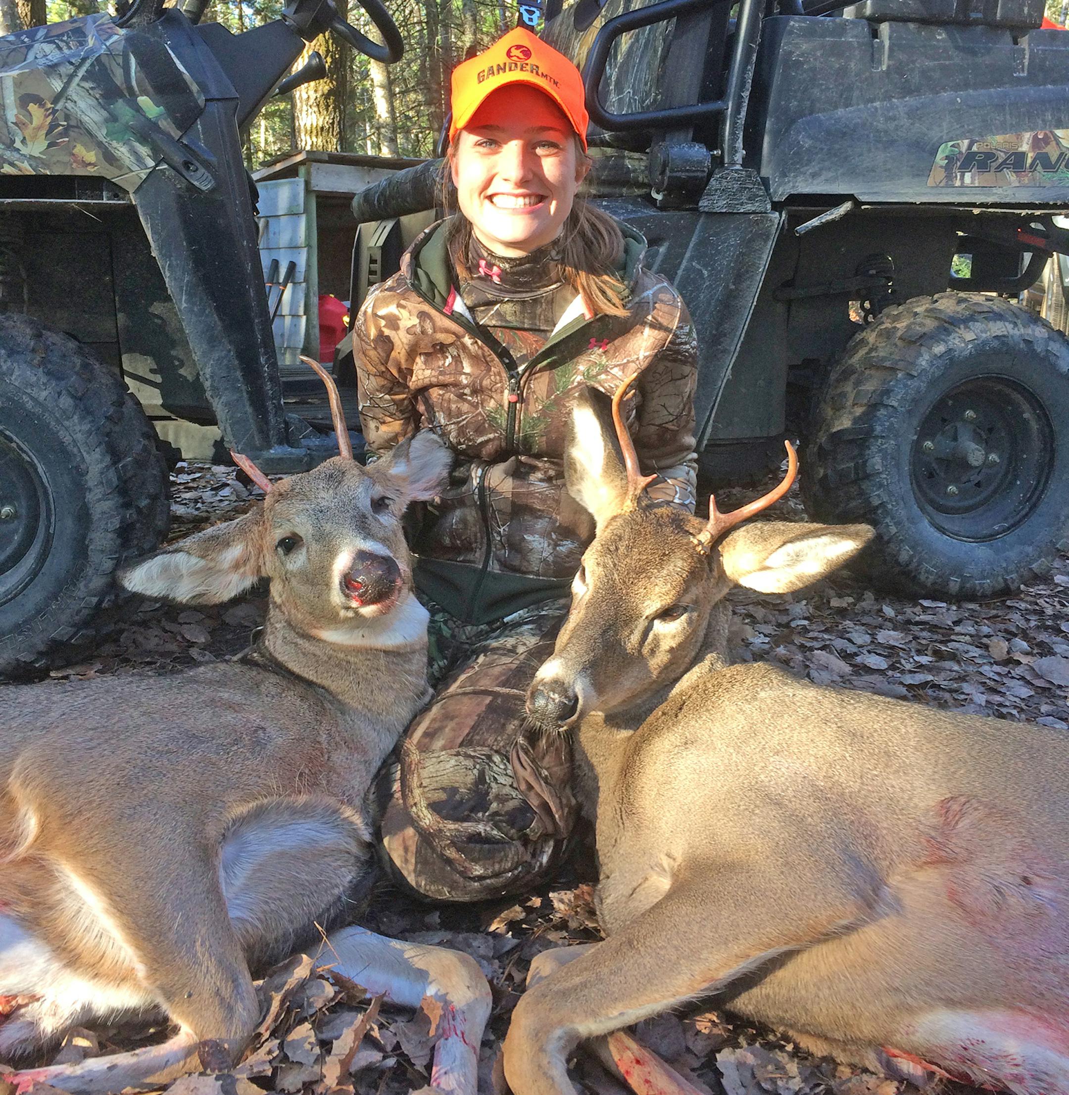 After 14 years of deer hunting with no whitetails falling to her gun, Allison Shoaff of Savage bagged two bucks this year on opening morning.