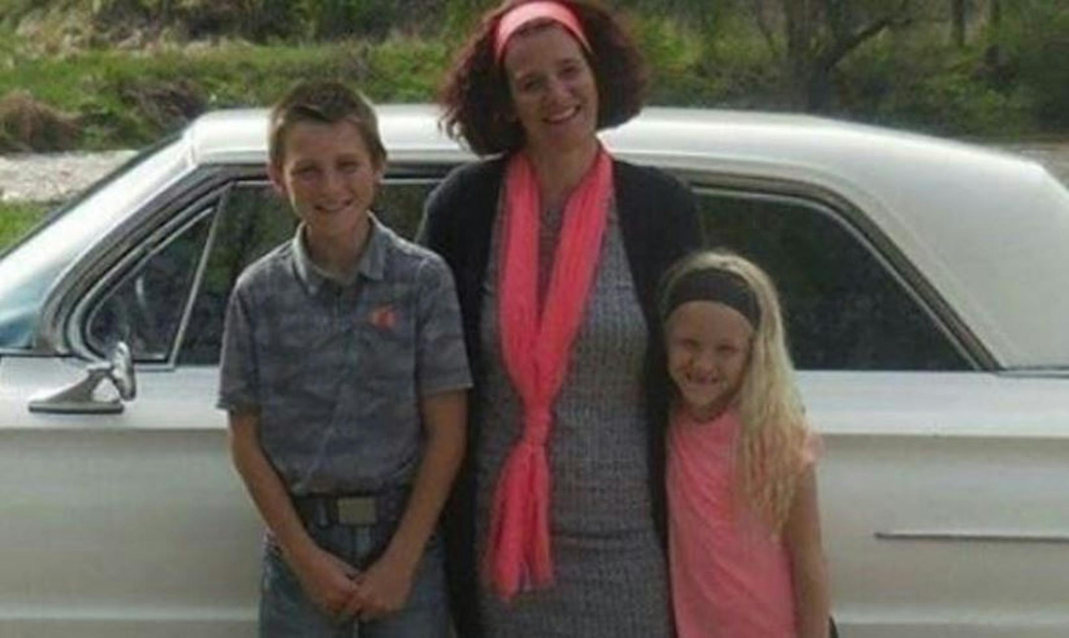 Rachel Harberts, daughter Emerson Harberts and son Jaxon Harberts. Credit: Facebook