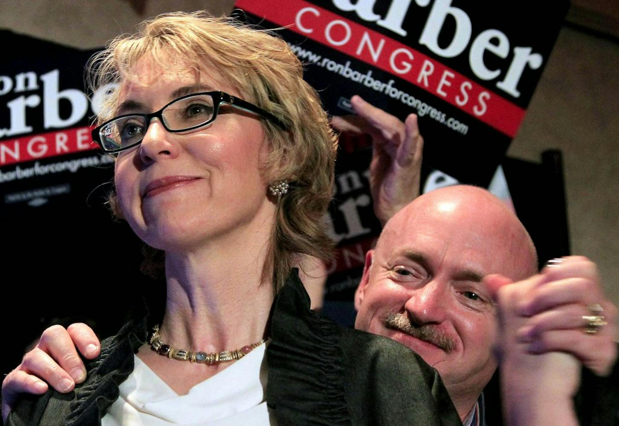 Former Arizona Rep. Gabrielle Giffords and her husband, Mark Kelly,