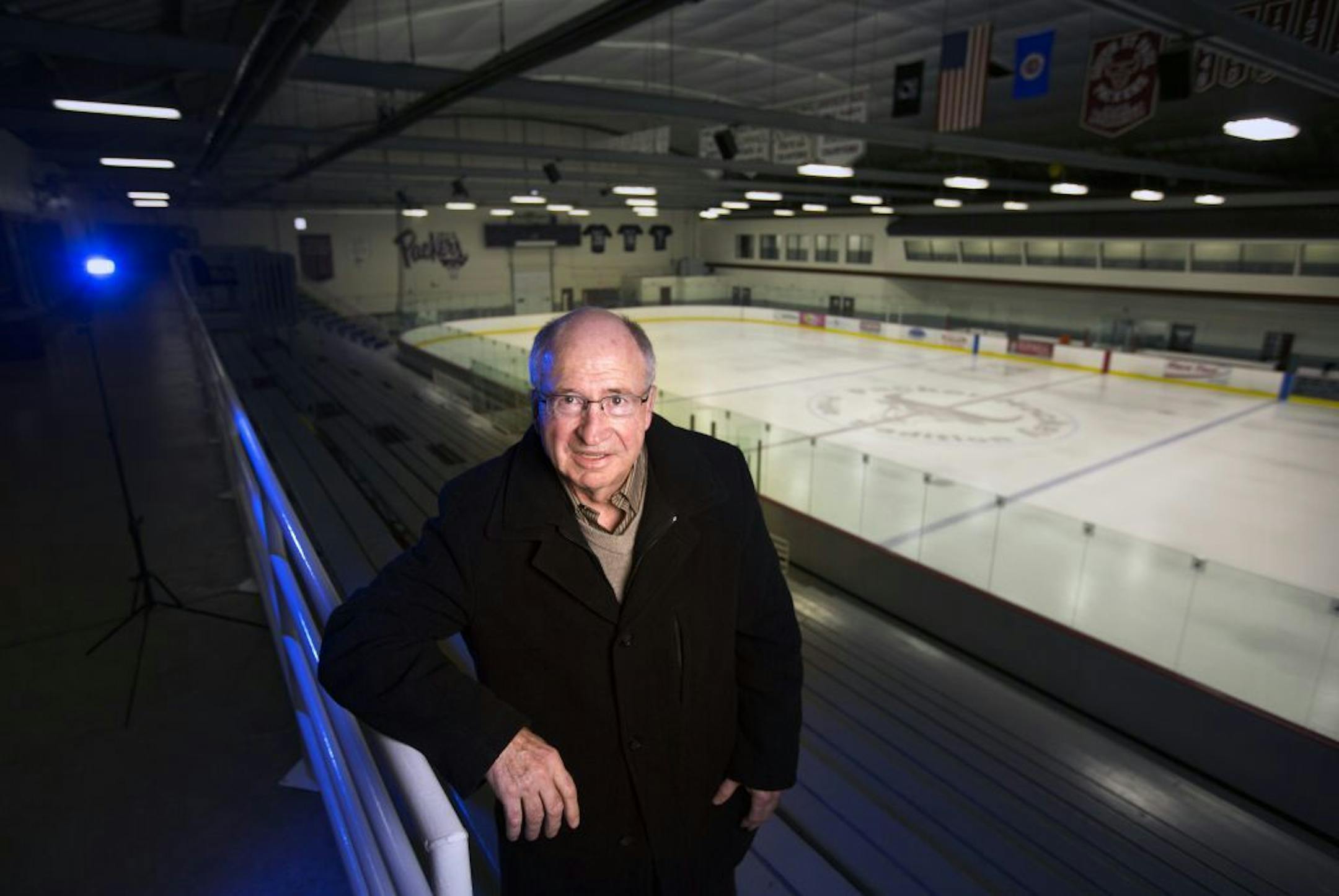 Former Gophers hockey coach Doug Woog at the Doug Woog arena, named after him in South St. Paul.