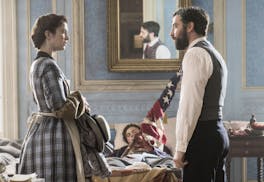 Mary Elizabeth Winstead, left, and Josh Radnor costar in PBS' "Mercy Street" about a Union hospital in the middle of Confederate territory, premiering