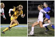 Grace Estby of Wayzata (left) and Izzy Engle of Edina are prominent players on the state’s top two Class 3A teams. 