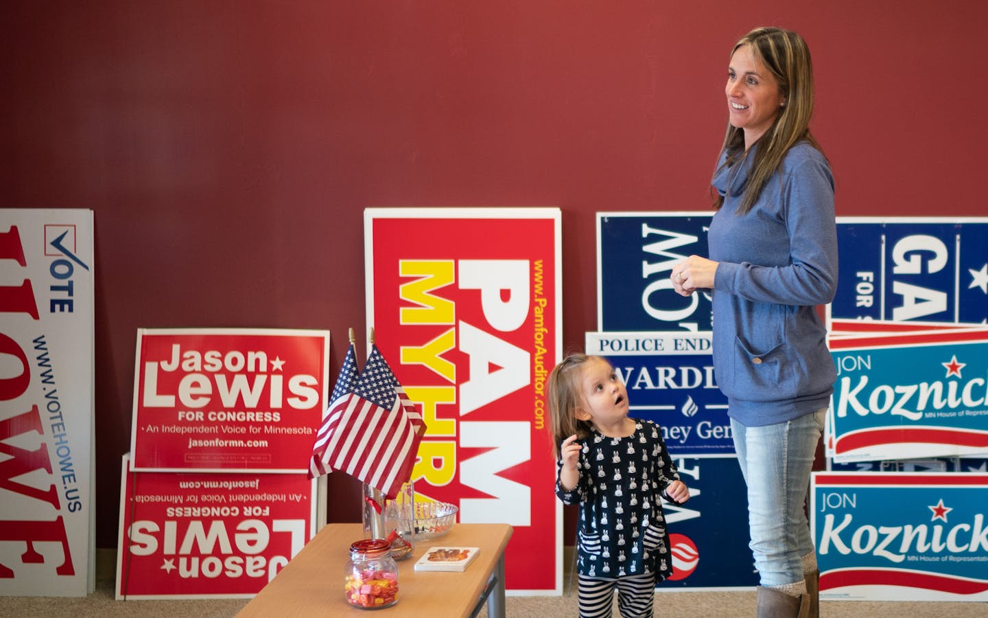 Her support for Trump motivated Jolynn Good to engage in politics. She volunteers for the GOP, sometimes with daughter Emmalynn, 2.