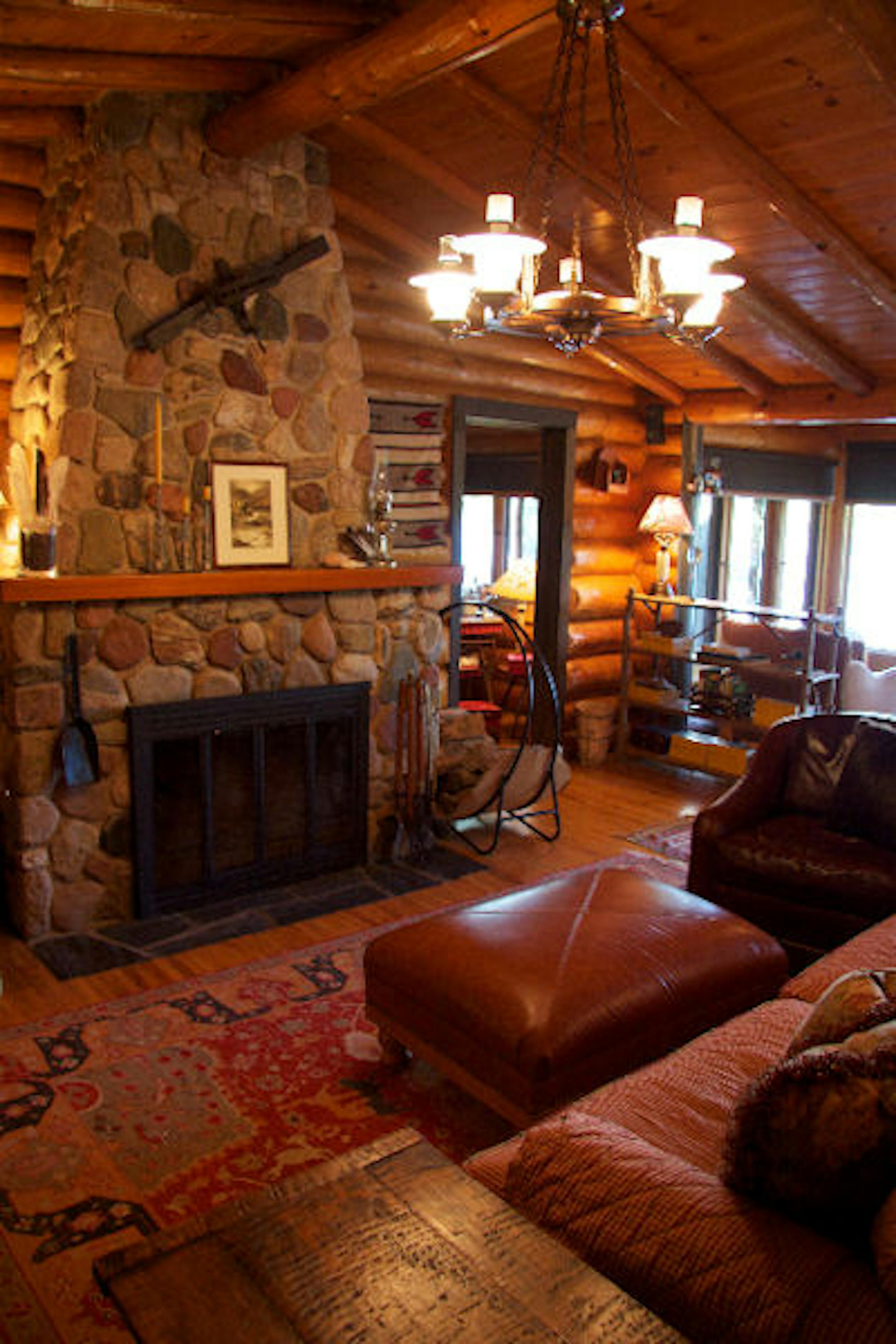 This 1930s log house on a rocky outcropping on Garden Lake near the BWCA was just listed by the Bear Island Co. for $654,500.