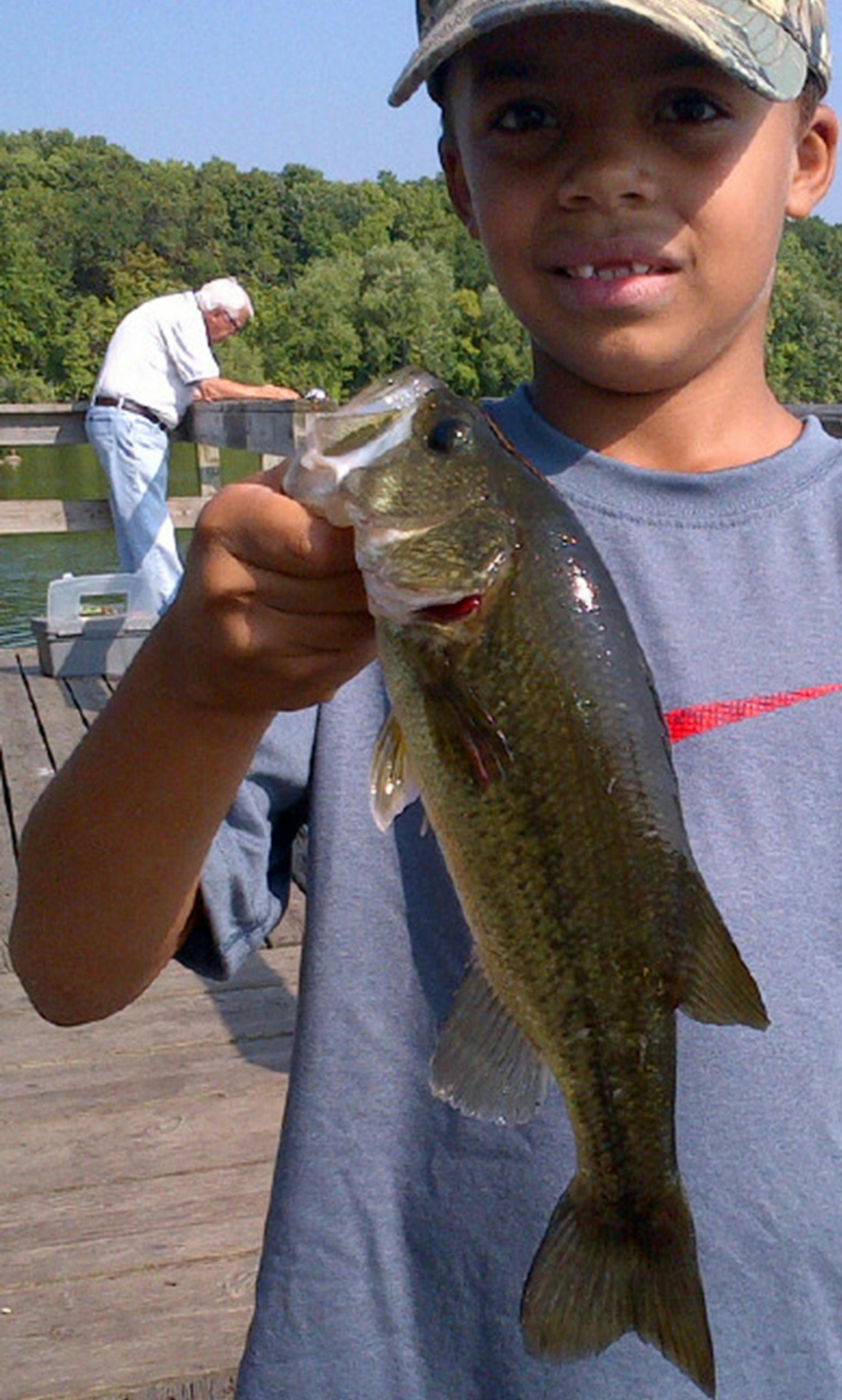 Ethan Hoeppner, 8, of Minneapolis, is an aspiring fishing guide who made his first first fishing trip to Canada last month. "Now he asks to go fishing nearly every day,'' said his dad, Cory. Lake Harriet is a favorite spot, and Ethan caught this beauty there jigging with a crappie minnow.