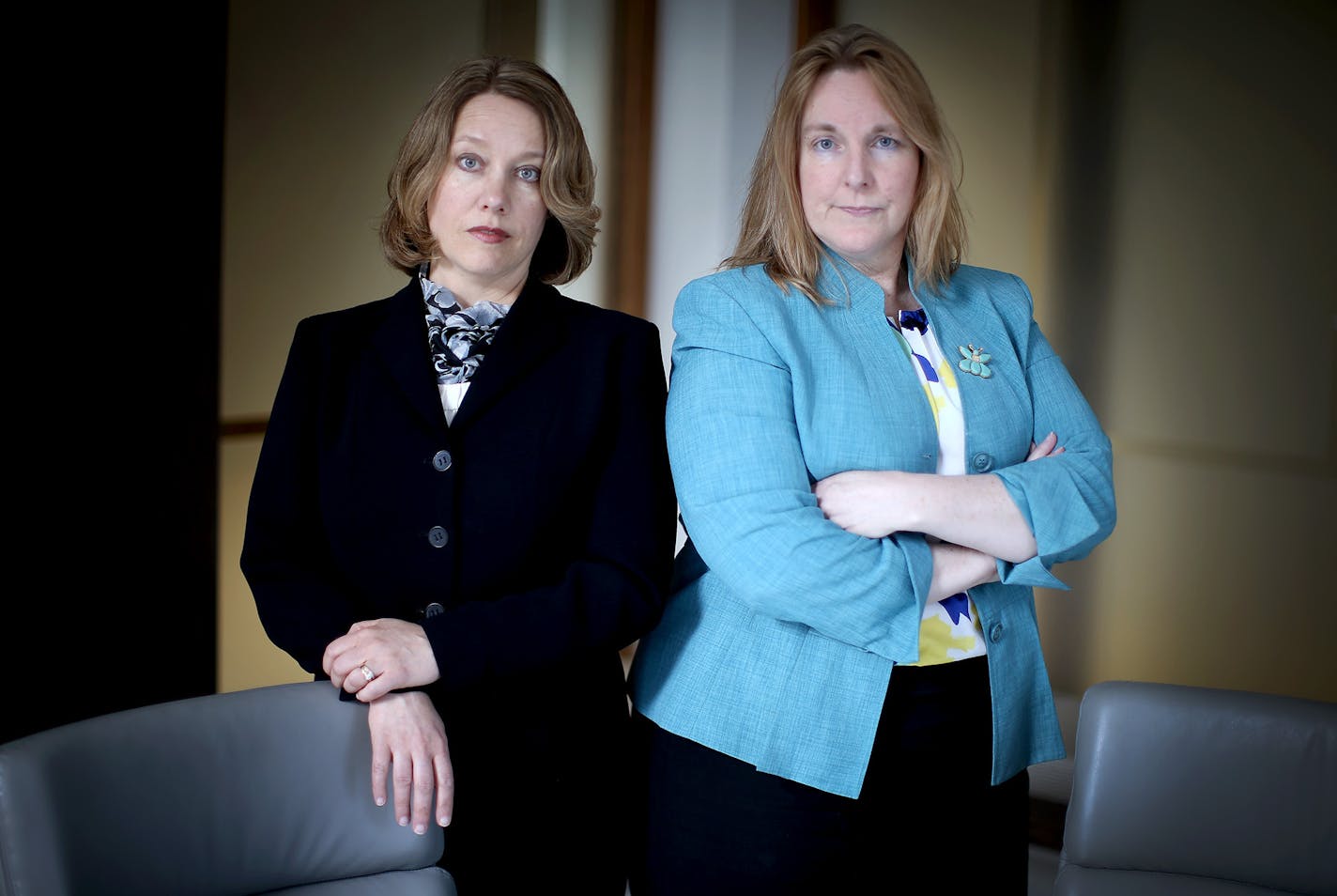 Heidi Christianson, left, practices in the health care group and is also the chair of Nilan Johnson Lewis&#x2019; corporate and transactional services group and Kate Andresen, right, is an attorney who specializes in data privacy matters. ] (ELIZABETH FLORES/STAR TRIBUNE) ELIZABETH FLORES &#x2022; eflores@startribune.com