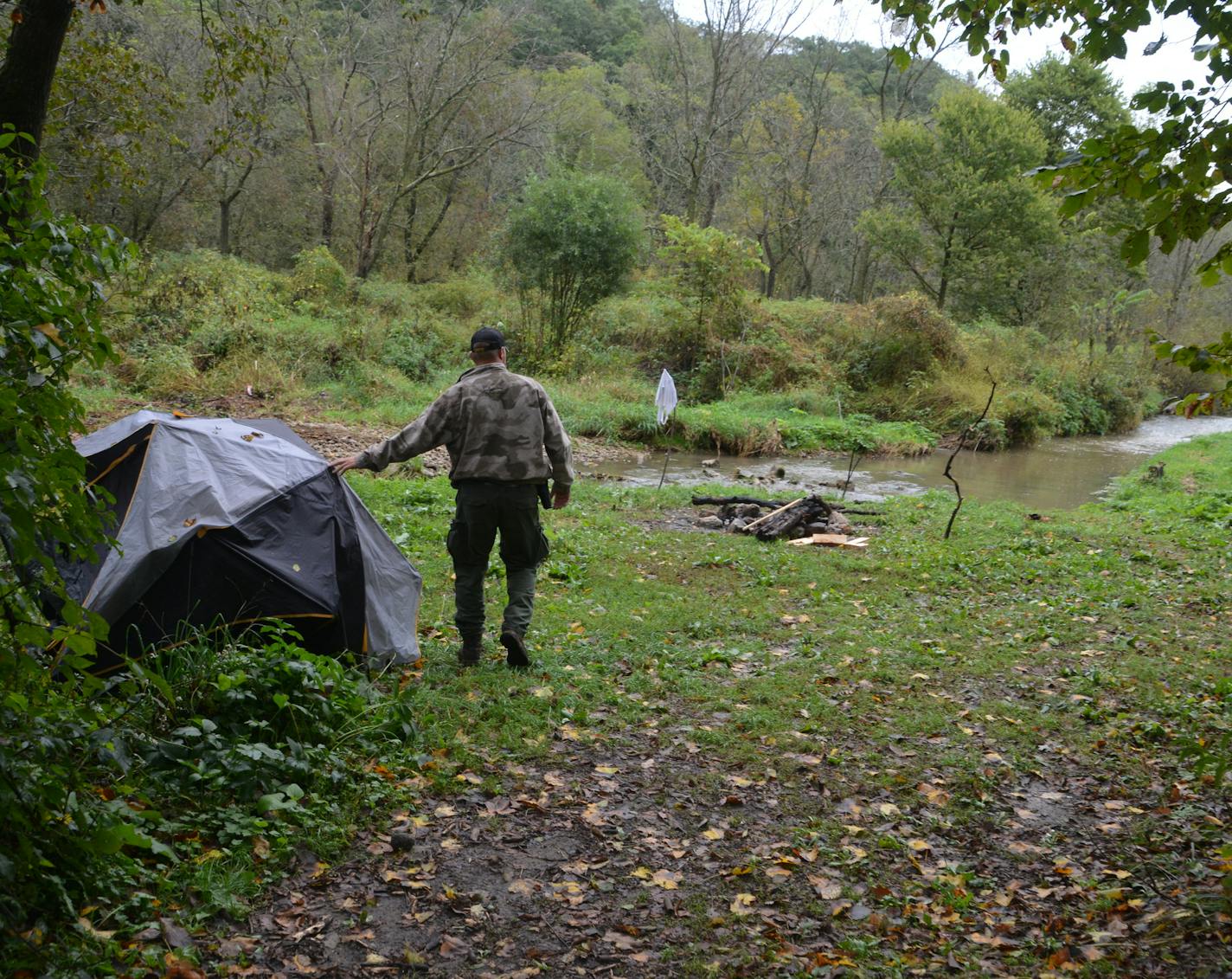 Minnesota Department of Natural Resources conservation officer Mitch Boyum patrols for ginseng poachers near Rushford, Minn., on Sept. 18, 2018.