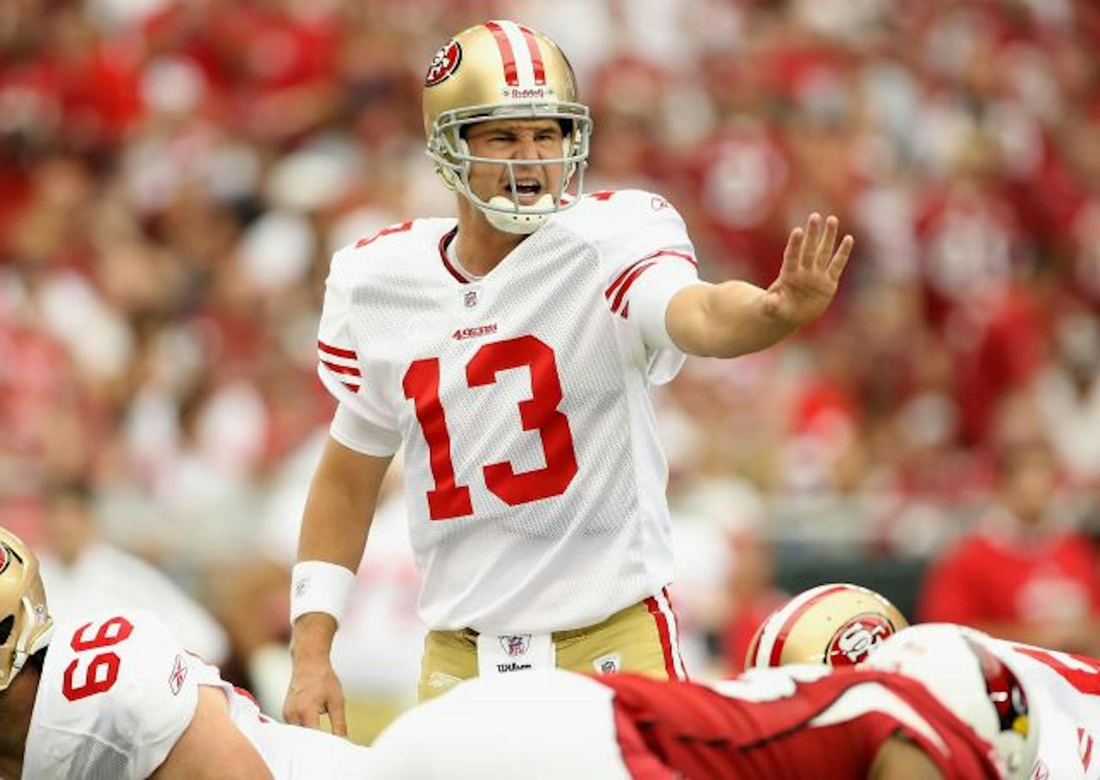 The 49ers are 9-3, including 2-0 this season, with Shaun Hill as their starting quarterback. Hill has an 87.8 passer rating in 2009.