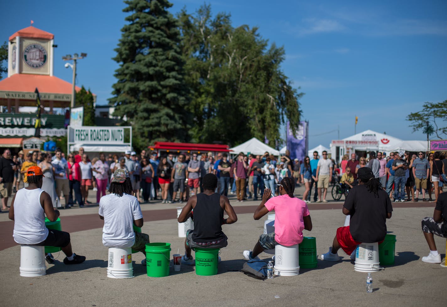 Music is everywhere at Henry Maier Festival Park during Milwaukee's annual Summerfest, which turns 50 this year. (Visit Milwaukee/TNS) ORG XMIT: 1203514