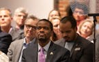 St. Paul Mayor Melvin Carter attended Minneapolis Mayor Jacob Frey's State of the City address in April. This week, both mayors gave their 2020 budget