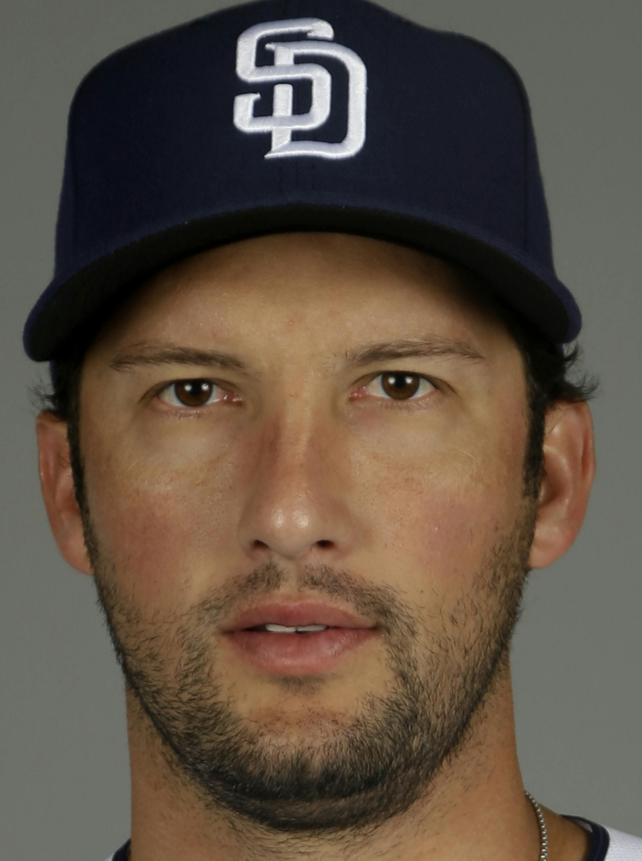 This is a 2014 photo of Huston Street of the San Diego Padres baseball team. This image reflects the Padres active roster as of Friday, Feb. 21, 2014, when this image was taken. (AP Photo/Tony Gutierrez) ORG XMIT: AZTG101