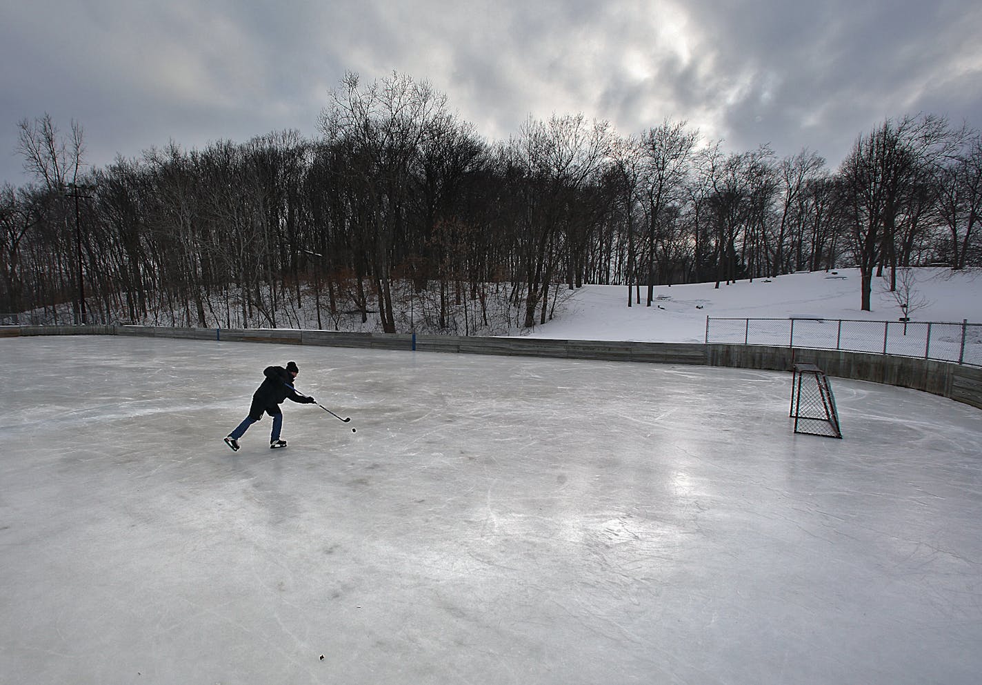 Mark Cullen, 59, enjoyed skating at Weaver Lake Community Park in Maple Grove near his home. Cullen said that he tries to get out on the ice at least twice a week. He explained that he has three children who all participated in athletics in Maple Grove youth programs, both in hockey and figure skating. ] JIM GEHRZ &#x201a;&#xc4;&#xa2; jgehrz@startribune.com / Minneapolis, MN / March 6, 20134/ 11:00 AM - BACKGROUND INFORMATION: When the University of Minnesota's hockey team played a heavily-hyped