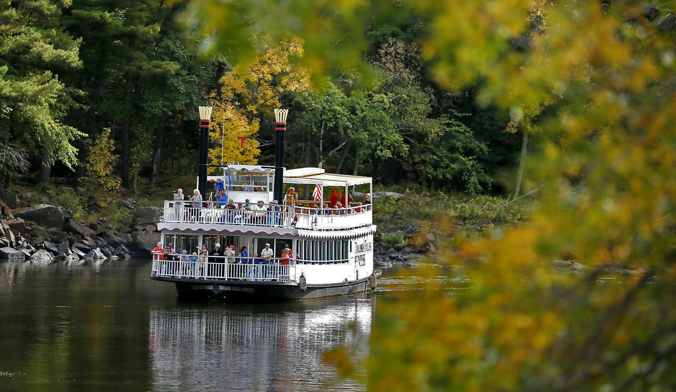 The Taylors Falls Princess was on the St. Croix River on Wednesday, but it will be docked Thursday because of the shutdown.