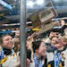 Warroad players celebrated their Class 1A title in 2023 after beating Orono 3-1. Both teams are back for this year's tournament.